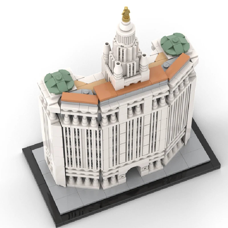 1130 pièces de construction de gratte-ciel de style néoclassique MOC, blocs de construction modulaires personnalisables, jouet simple à monter soi-même pour enfants, cadeau de festival pour garçons