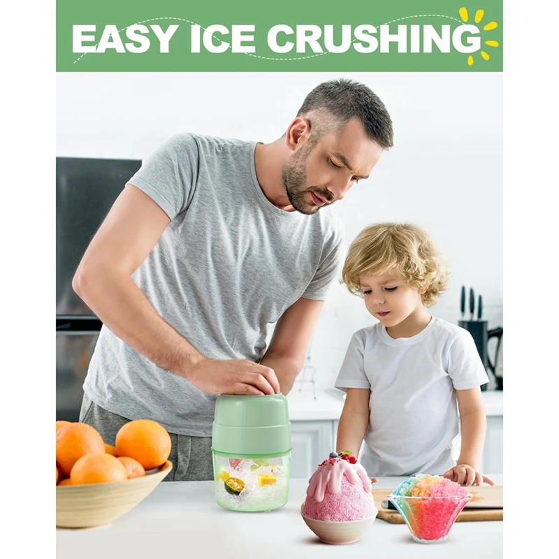 alat cukur es Mesin Kerucut Salju Mesin Es Serut Mesin Pencukur Es Manual Mesin Penghancur Es Pisau Stainless Steel Ganda