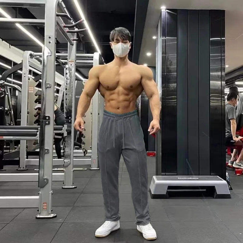 Mens Summer Streetwear Loose Casual Pants Running Jogging Bodybuilding Joggers Trousers Sweatpants Gym Fitness Sports Trackpants