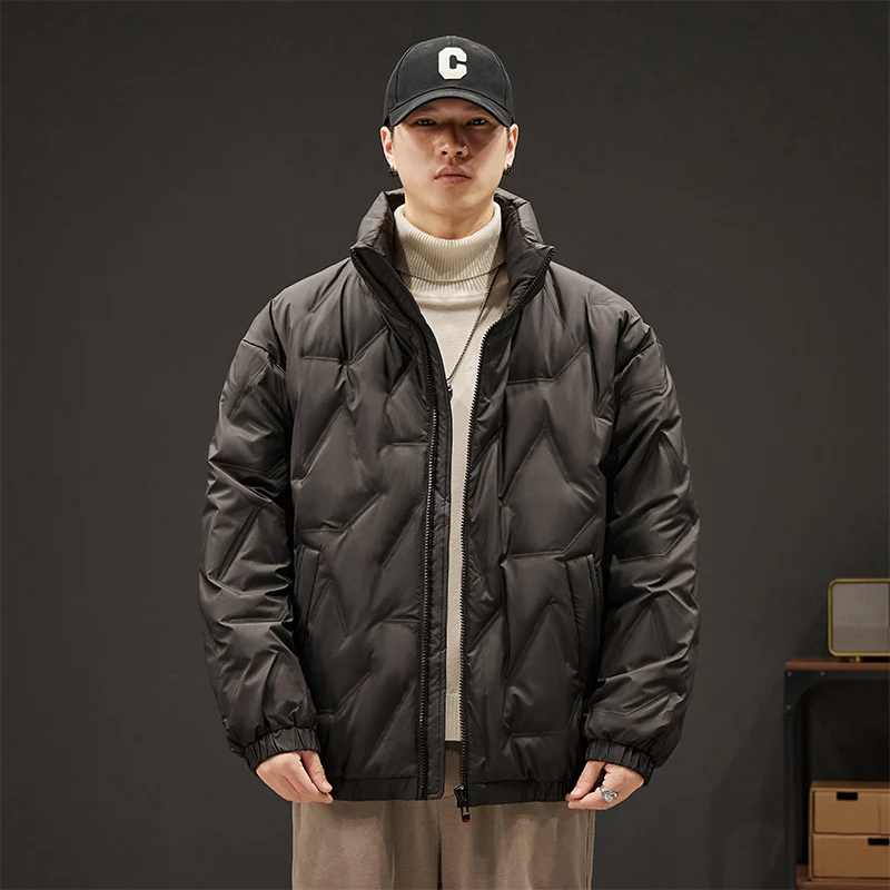 Winter Men's Plus Size Windproof and Cold Proof Warm Jacket Fashionable and Handsome Multifunctional Stand Up Collar Down Jacket