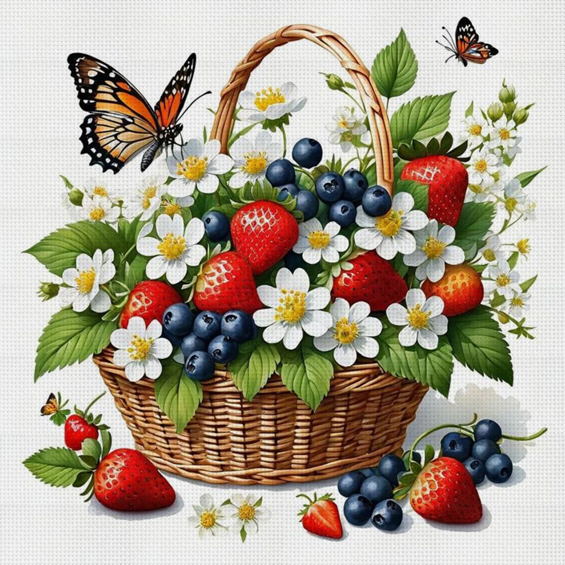 

Набор для вышивания крестиком Berry Date, 11CT, для декора стен, подарок, ручная работа, без рамки, полуфабрикат, 36×36 см