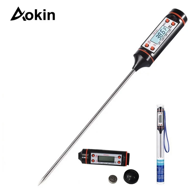 Digital Meat Thermometer Cooking Food Kitchen BBQ Probe Water Milk Oil Liquid Oven Digital Temperaure Sensor Meter TP101