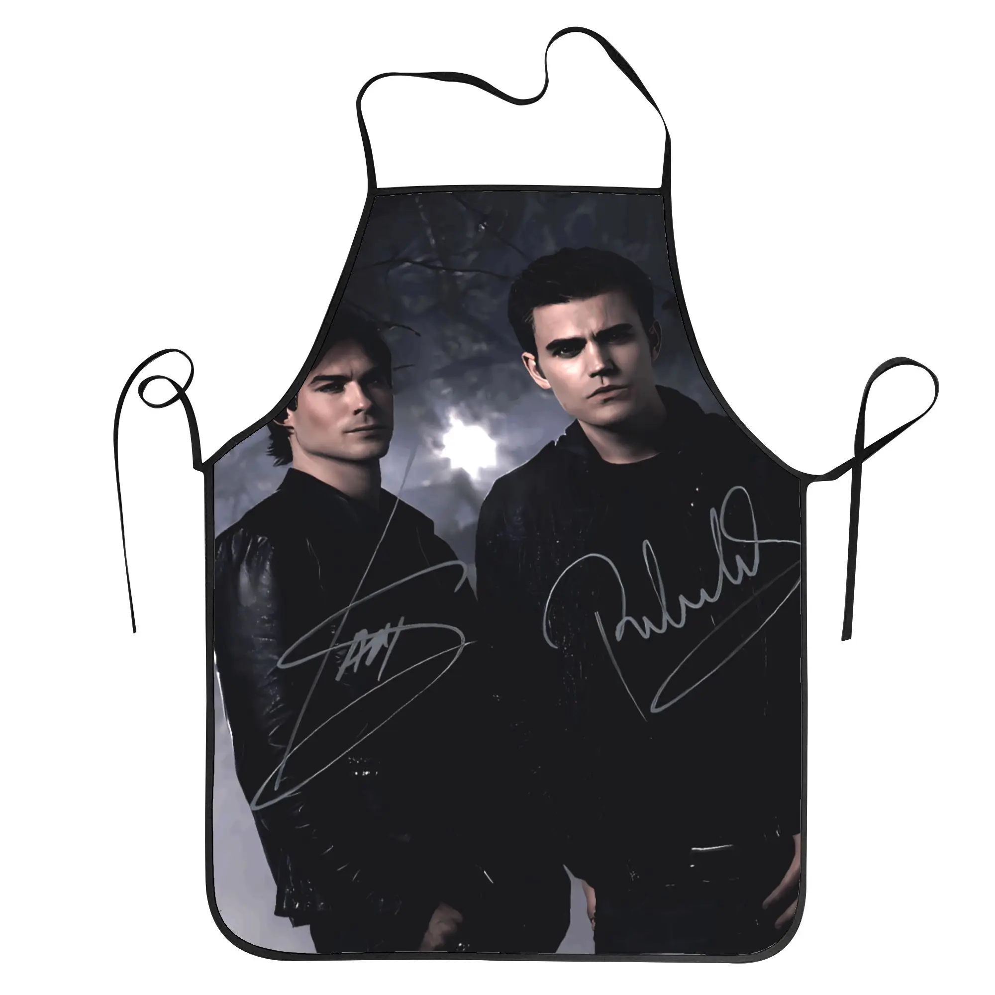 

Фартук «Дневники вампира» с Дэймоном Сальваторе (1) – модный фартук без карманов для маникюра, дома и кухни, аксессуар для дома и быта.