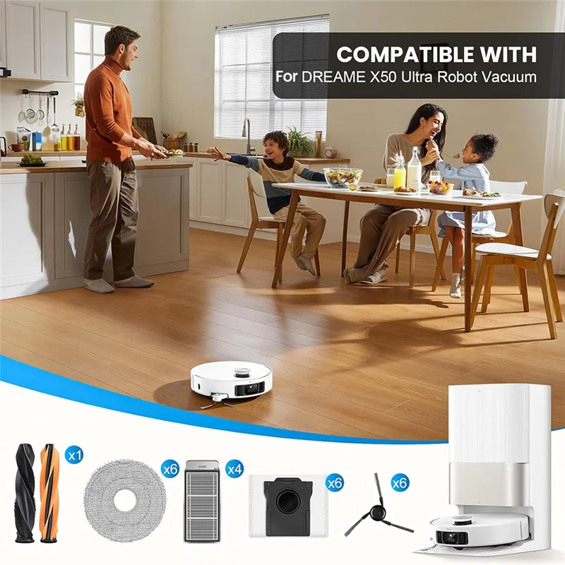 

【Berserk】запасные части для Dreame X50 Ultra, детали робота-пылесоса, основные боковые щетки, фильтр Hepa, швабра, тканевые мешки для пыли