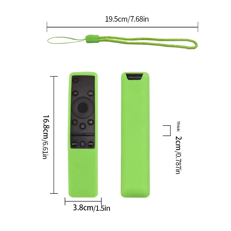 Custodia per telecomando in silicone per Samsung BN59 TV Cover per telecomando con cordino Accessorio per coperture protettive antiurto luminose notturne