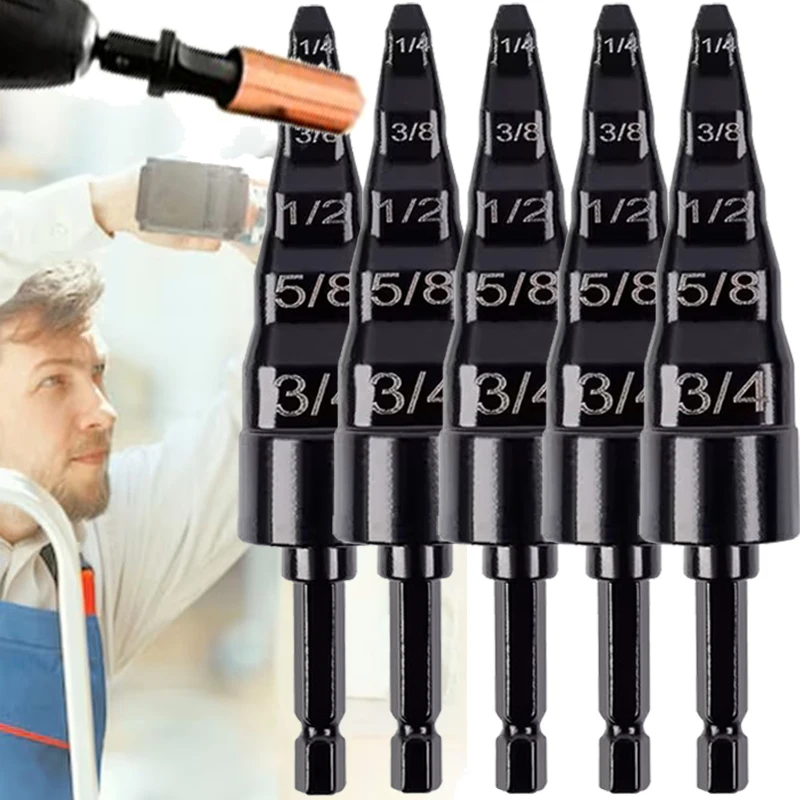 

Расширительное сверло для кондиционера 5 в 1, развертка для императорской трубки, сверло для обжима медных труб, шестигранный хвостовик, расклешенная дрель, вращающийся инструмент