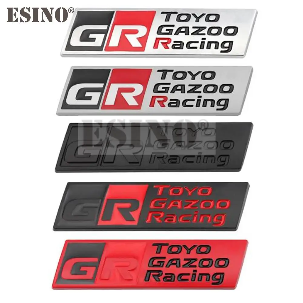 Car Styling Gazoo Racing GR 3D Car Front Grill Zinc Alloy Badge Adhesive Metal Emblem Decal for Toyota Supra AE86 GT86 Corolla