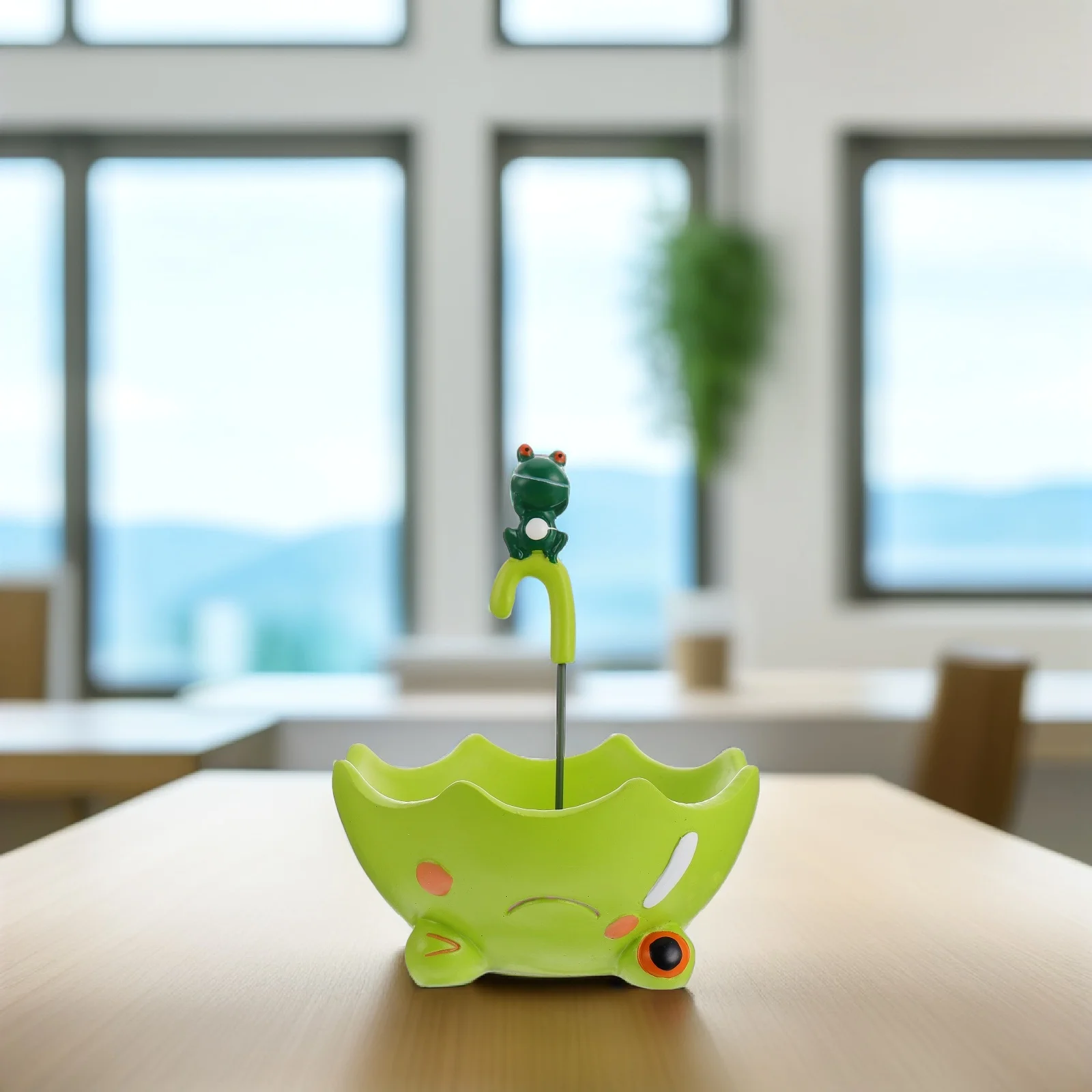 

Umbrella Design Resin Succulents Pot Cartoon Plant Container with Drain Hole for Home Garden Office Desktop Decoration