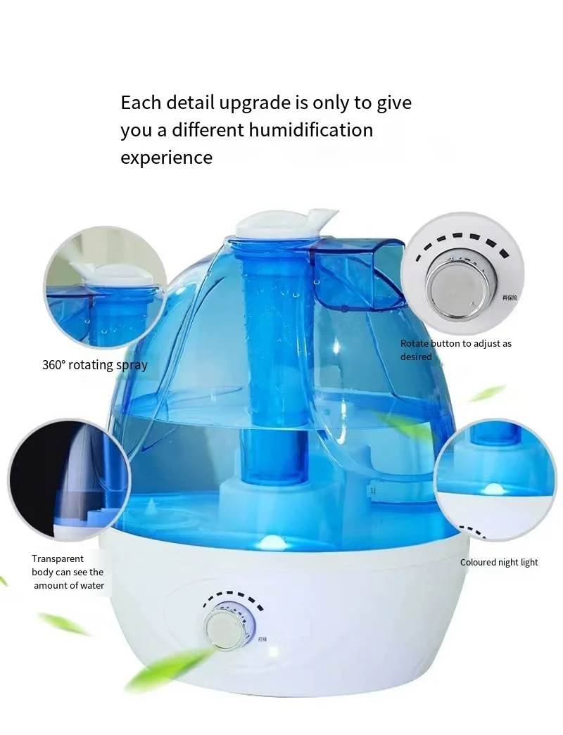 

Ultrasonic Humidifier - Suitable For Bedrooms, Daycare Centers, Offices, And Quiet Air Humidifiers - Can Be Used For 25 Hours