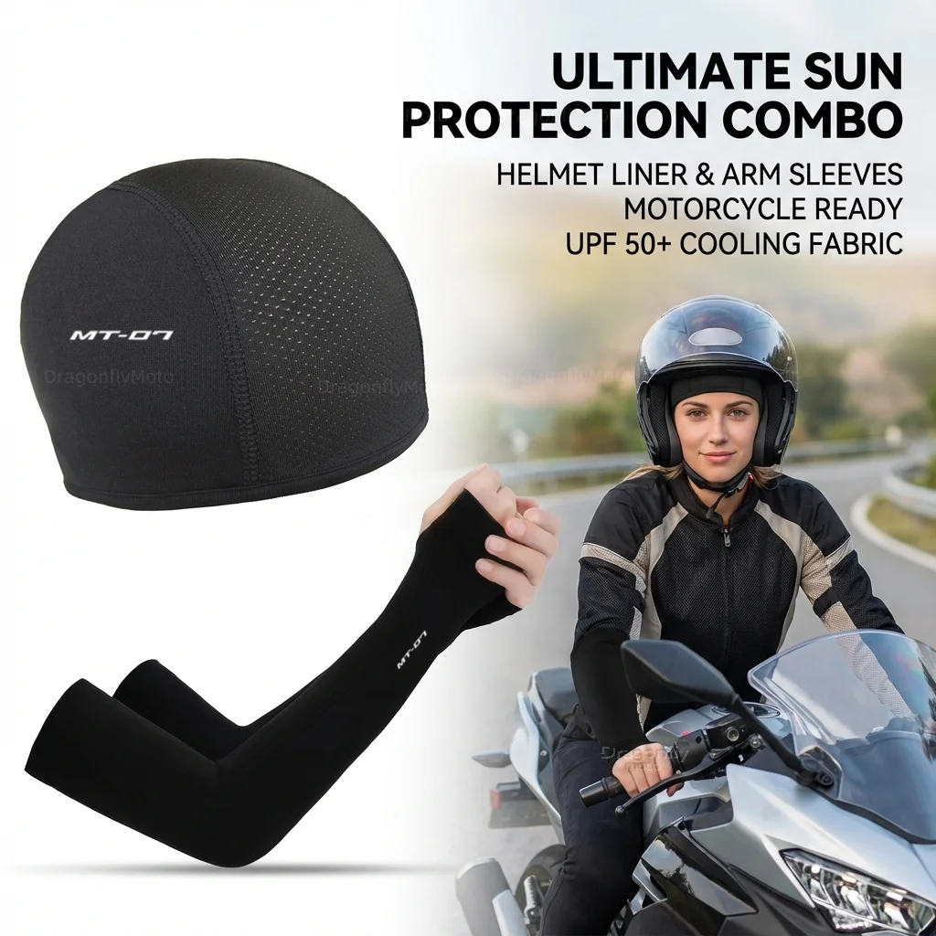 

Для YAMAHA MT-07 MT07 MT 07 2014-2022 2021 2020 2019: Летняя солнцезащитная кепка для мотоцикла, велосипедная кепка, спортивные нарукавники