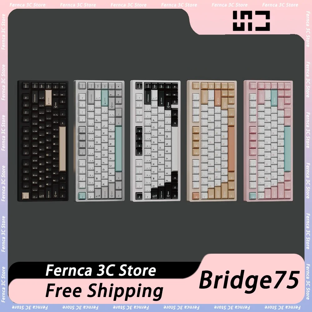 

ShortCut Studio Bridge75 Mechanical Keyboard Three Mode Magnetic Switch Aluminium Alloy RGB Gaming Keyboard 8000mAh VIA Pc Gamer