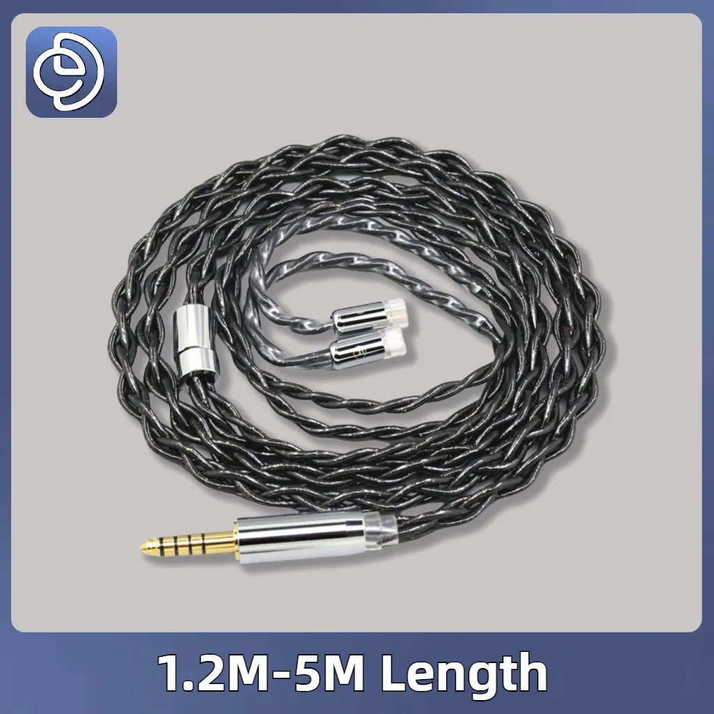 

Earphone Cable For QDC Gemini Gemini-S Anole V3-C V3-S V6-C UE11 UE18 pro Pure Silver Palladium Graphene Floating Gold 8348