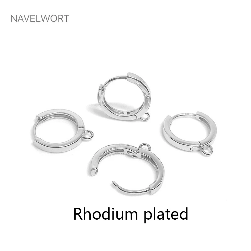 14K vergulde messing oorbellen haken ronde hoepel oorbellen, oorbel armaturen, bevestigingsmiddelen voor oorbellen, DIY oorbel maken accessoires