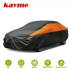 NEW Kayme Waterproof Car Covers for All Weather Outdoor Sun UV Rain Dust Snow Protection Fit Sedan SUV Hatchback MPV Wagon