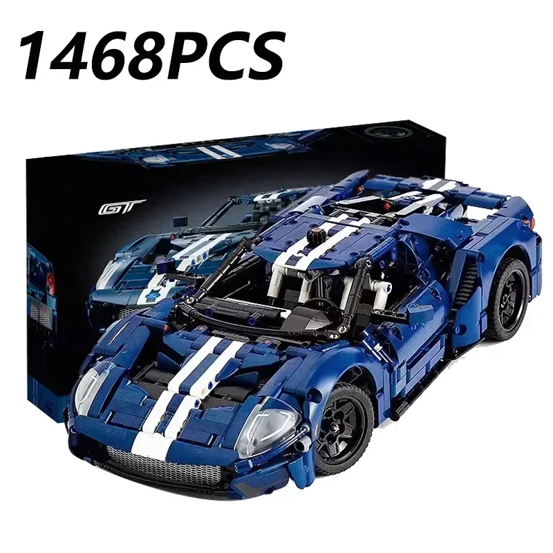 1468PCS GT 42154 City Racing Car 1:12 Scale Model Building Blocks Classic Speed Champion Vehicle Model Bricks Children Toys Gift