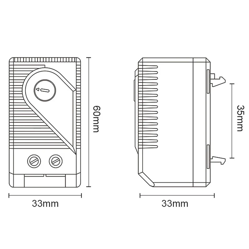 Y42A-Temperature Controller Mechanical Switch NO NC 0-60℃ Cabinet Thermostat And Humidity Control AC 250V 10A