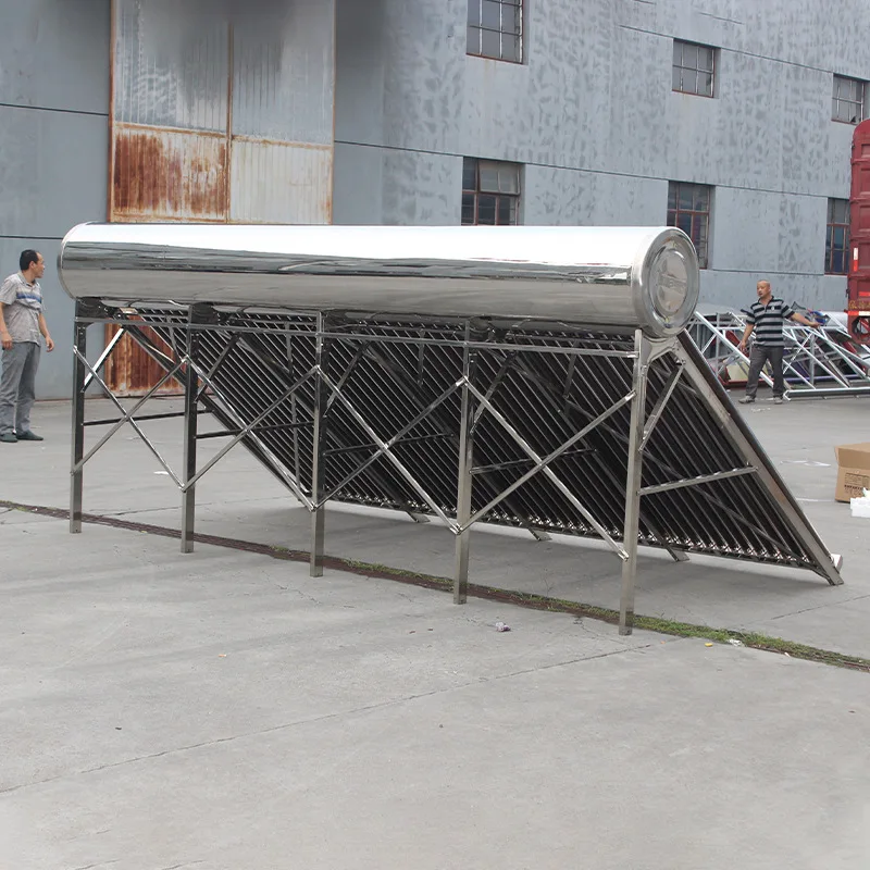 All-Year-Round Domestic Outdoor Solar Water Heater Manual Operation Stainless Steel Liner Evacuated Tube Technology for Energy