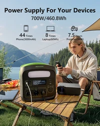 Generador solar portátil LiFePO4 Newsmy N7576 para campismo y pesca