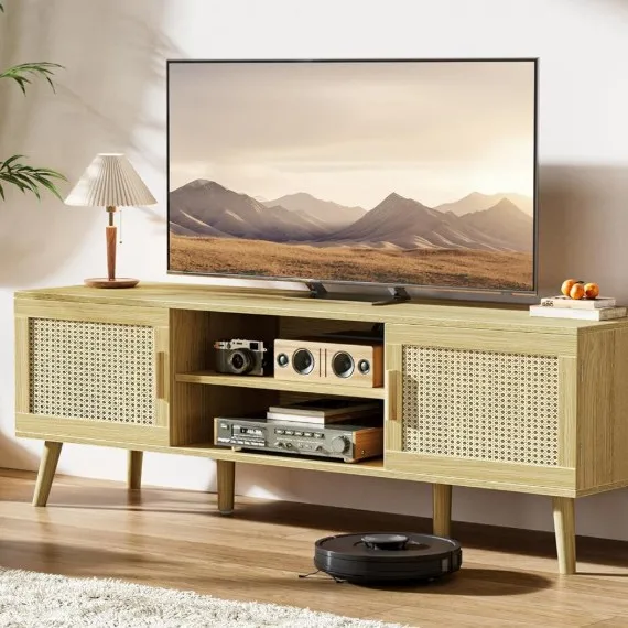 Living room solid wood furniture square multi-functional TV cabinet