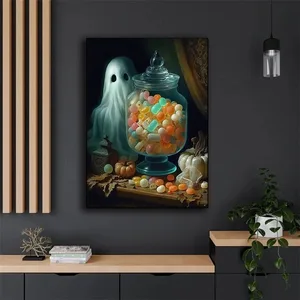 Ghost Canvas Poster Poster, Haunted Mountain Village, dunkles Fitnessstudio, Gothic Halloween, wunderschön, Wanddekoration, Zuhause, Raumdekoration 10 Hauptverkaufszeichnungen Goticas - №3