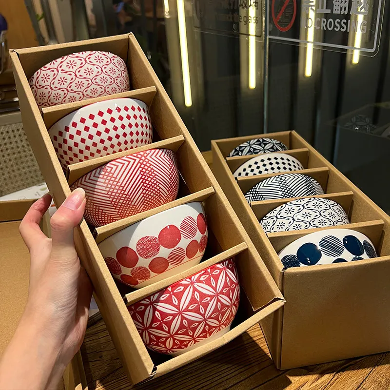 

LMM simple style ceramic tableware plate bowl rice Japanese bowl gift box