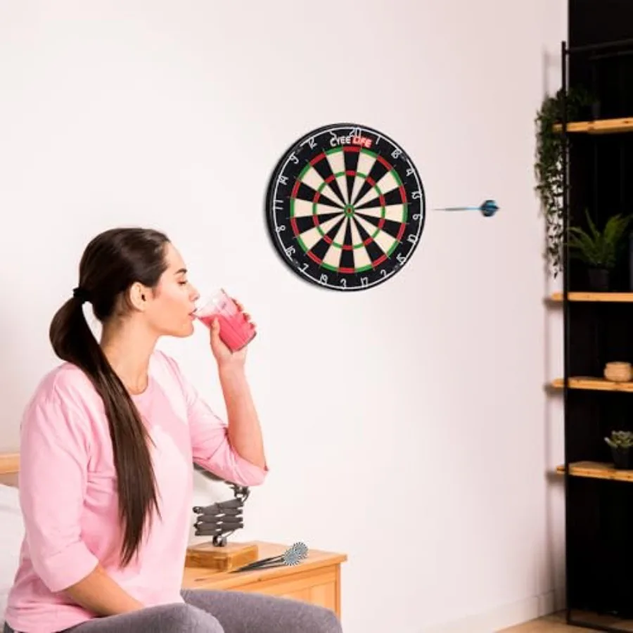 Dardos Punta de metal Juego de dardos profesionales de acero de 18 piezas con eje y vuelos para principiantes y aficionados Ideal para juegos en casa N