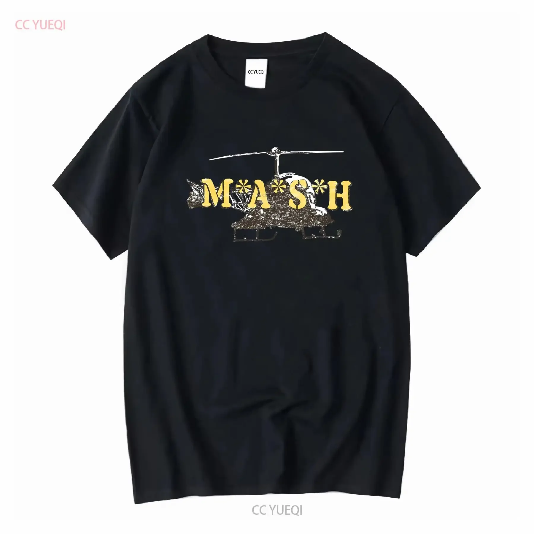 Mash Chopper T Shirt Mens 4077 Helicopter Licensed Classic TV Show Sand long or short sleeves vintage Washed Comfortable homme