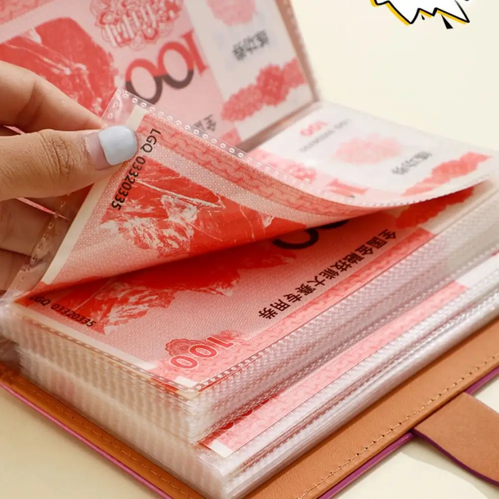 50Sheets Savings Book with Password Lock Laser Dual Sided Budget Binder Portable Refillable Account Book New Year's Gift