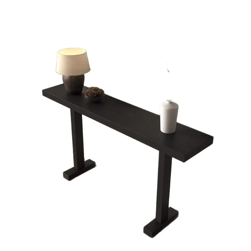 Solid wood entrance table Entry foyer cabinet Modern simple light luxury entrance table