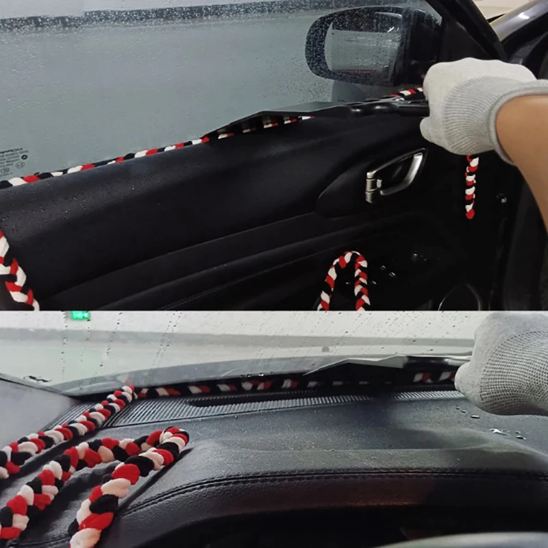 2 Meters Water Absorbent Rope Vinyl Film Door Windshield Microfiber Cloth Drying Tool Automotive Clean Window Wash Accessories