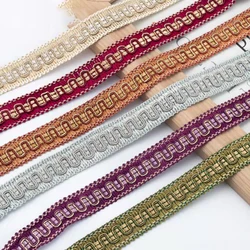 12 Yards Polyester Braided Ribbon Lace Edge Trim Sewing Guipure Lace for Crafts Curtains Sofa Pillow Cover Decoration