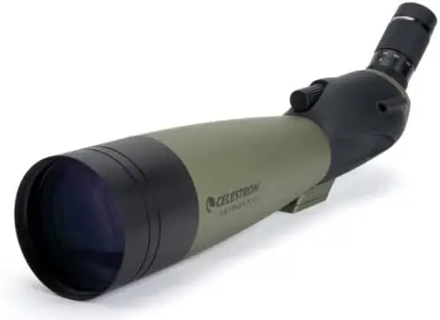 Ultima 100 Angled Spotting Scope – 22-66x Zoom Eyepiece – Multi-Coated Optics for Bird Watching, Wildlife, Scenery and Hunting –