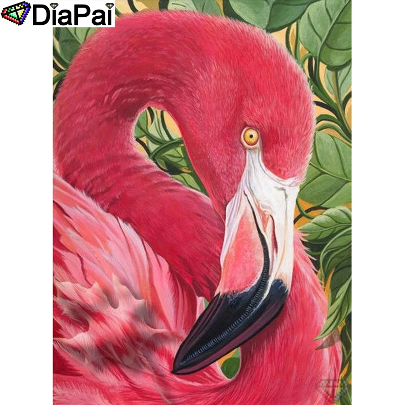 

DIAPAI 5D DIY Diamond Painting 100% Full Square/Round Drill "Animal flamingo" Diamond Embroidery Cross Stitch 3D Decor A21925