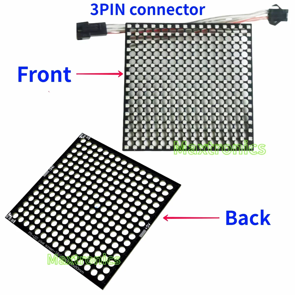 

80*80mm DC5V WS2812 LED Square Transparent Screen Full Color Programmable Dot Matrix 16*16 SPI Protocol 2020 Beads For LED Sign