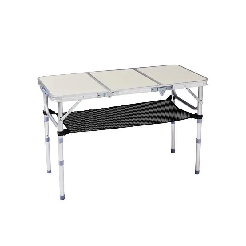 Portable 3ft Folding Camping Table with Adjustable Height, Lightweight Aluminum Picnic Table for Outdoor and Indoor Use,