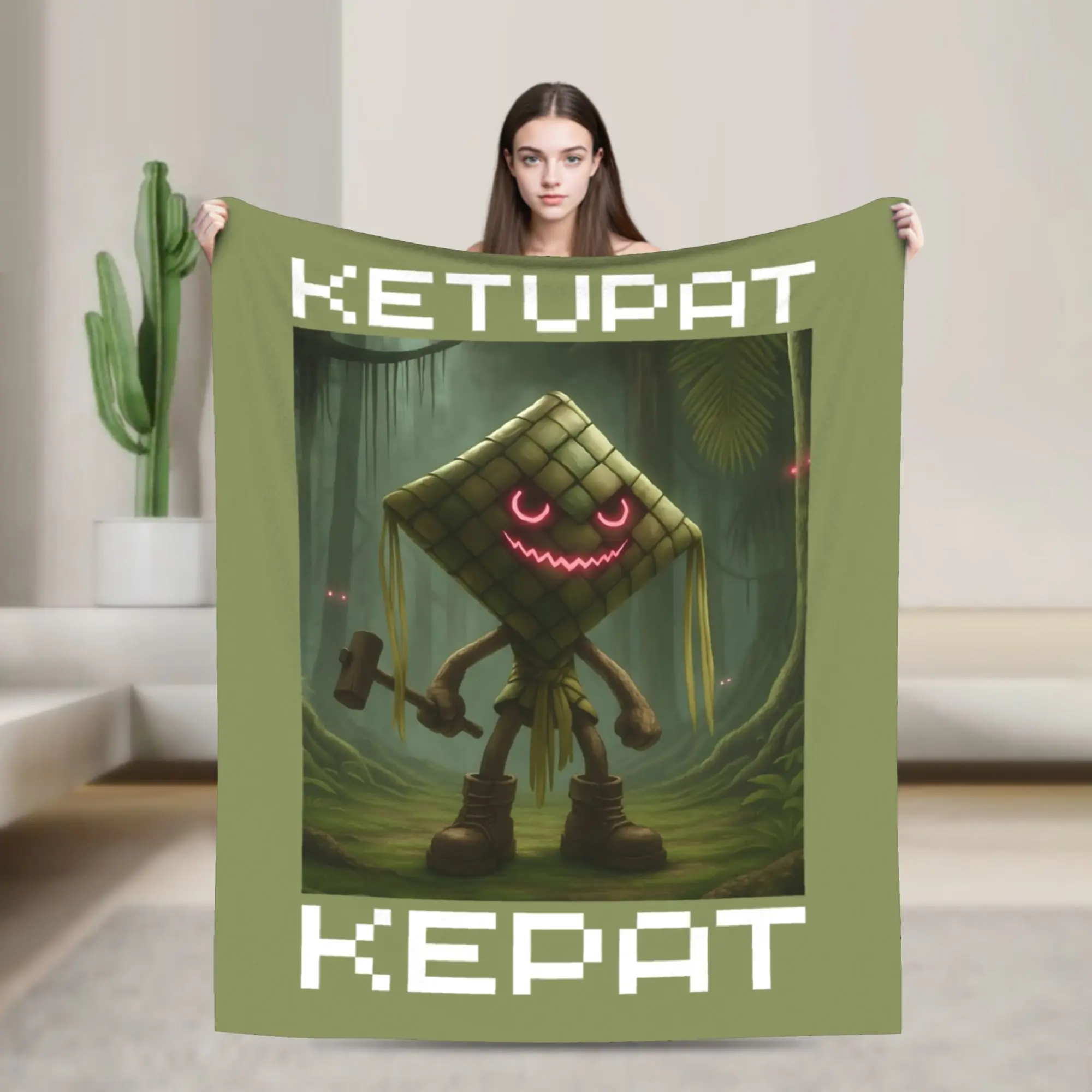 Ketiseur Kepat, итальянское одеяло Brainrot Meme, фланелевое одеяло с принтом, ультрамягкие пледы для кровати, дивана, плюшевое тонкое одеяло