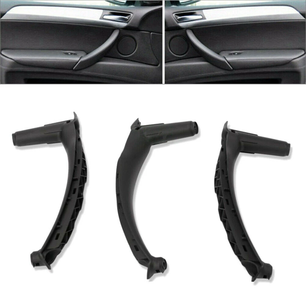 

M93K-Car Interior Inside Door Panel Handle Pull Trim Cover 3Pcs Set For-Bmw E70 X5