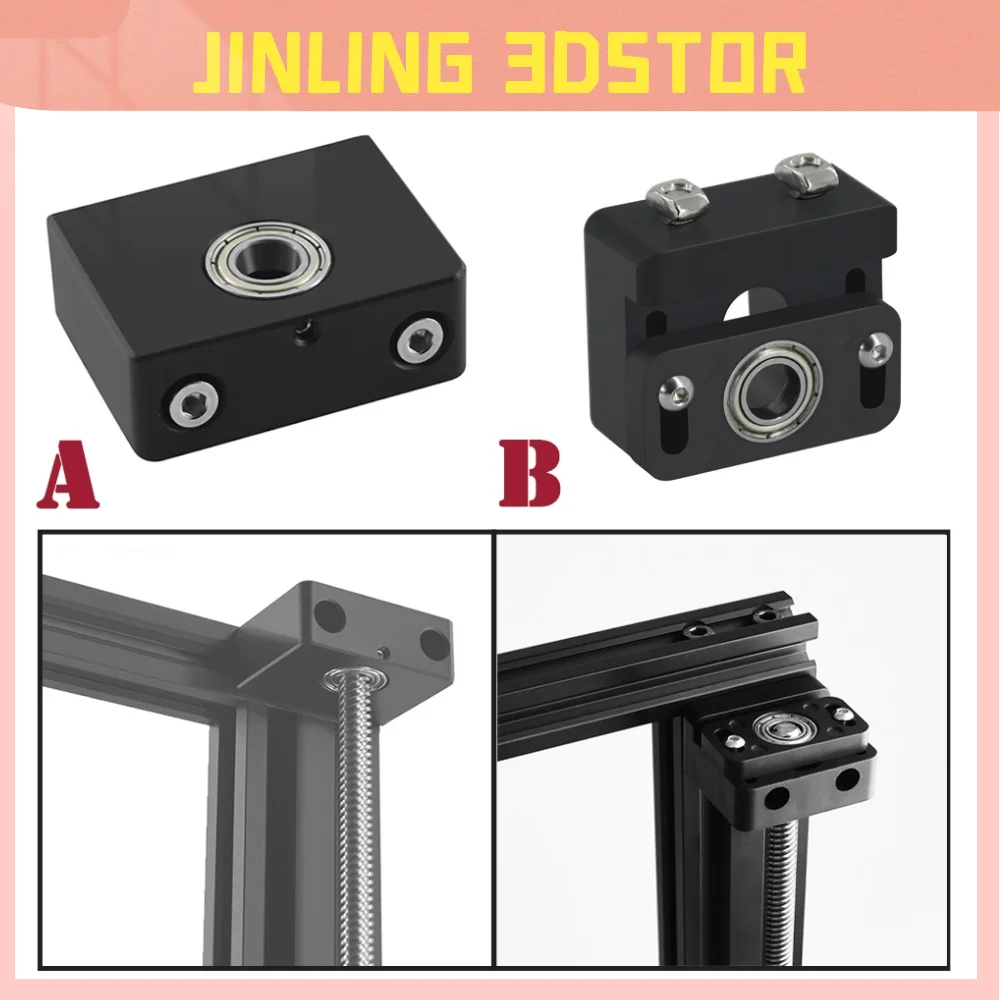 3D aktualizacja drukarki metalowy uchwyt na łożysko Z-pręt aluminiowy Z tworzywa sztucznego Z osią górne mocowanie do CR-10/CR-10S Ender 3/Ender 3Pro