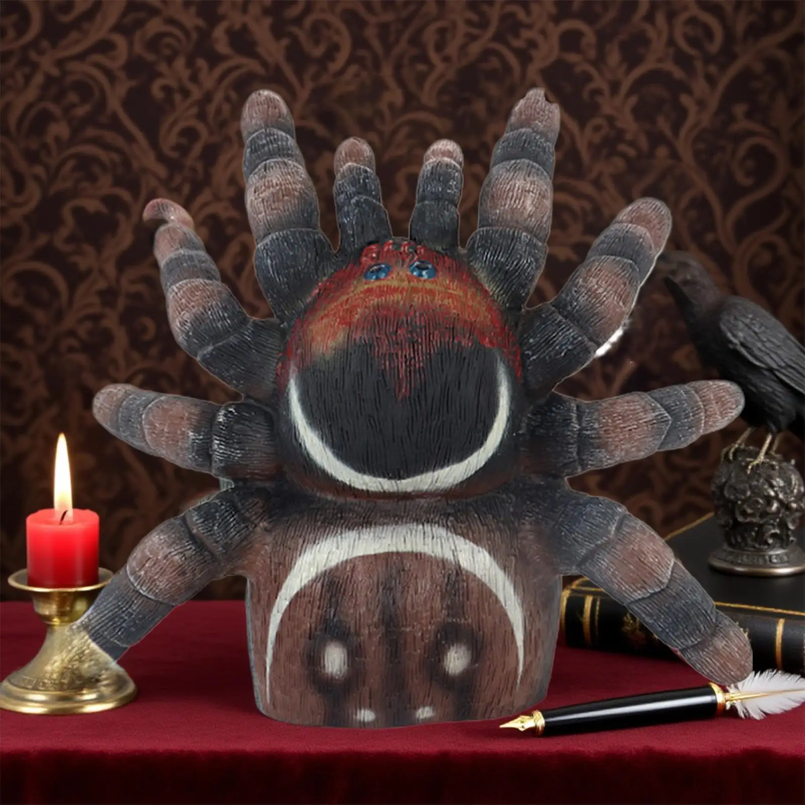 Spinnen-Handpuppe, Spinnen-Rollenspiel-Puppen, realistische gruselige Halloween-Puppe für Erwachsene, Vorschule, Geschichtenerzählen, Zuhause, Kindertagesstätte