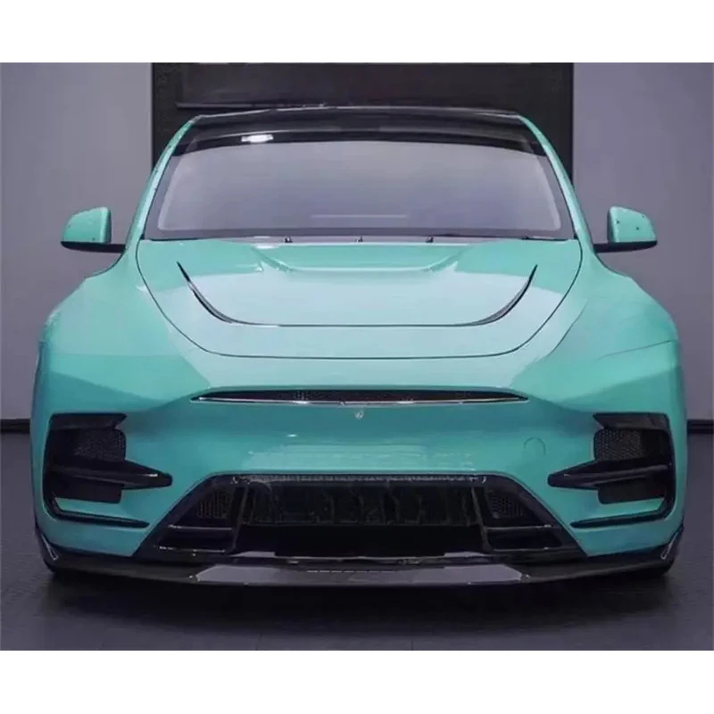 

High Quality Real Dry Carbon Fiber Engine Hood Cover Kit for 2021 Model Y