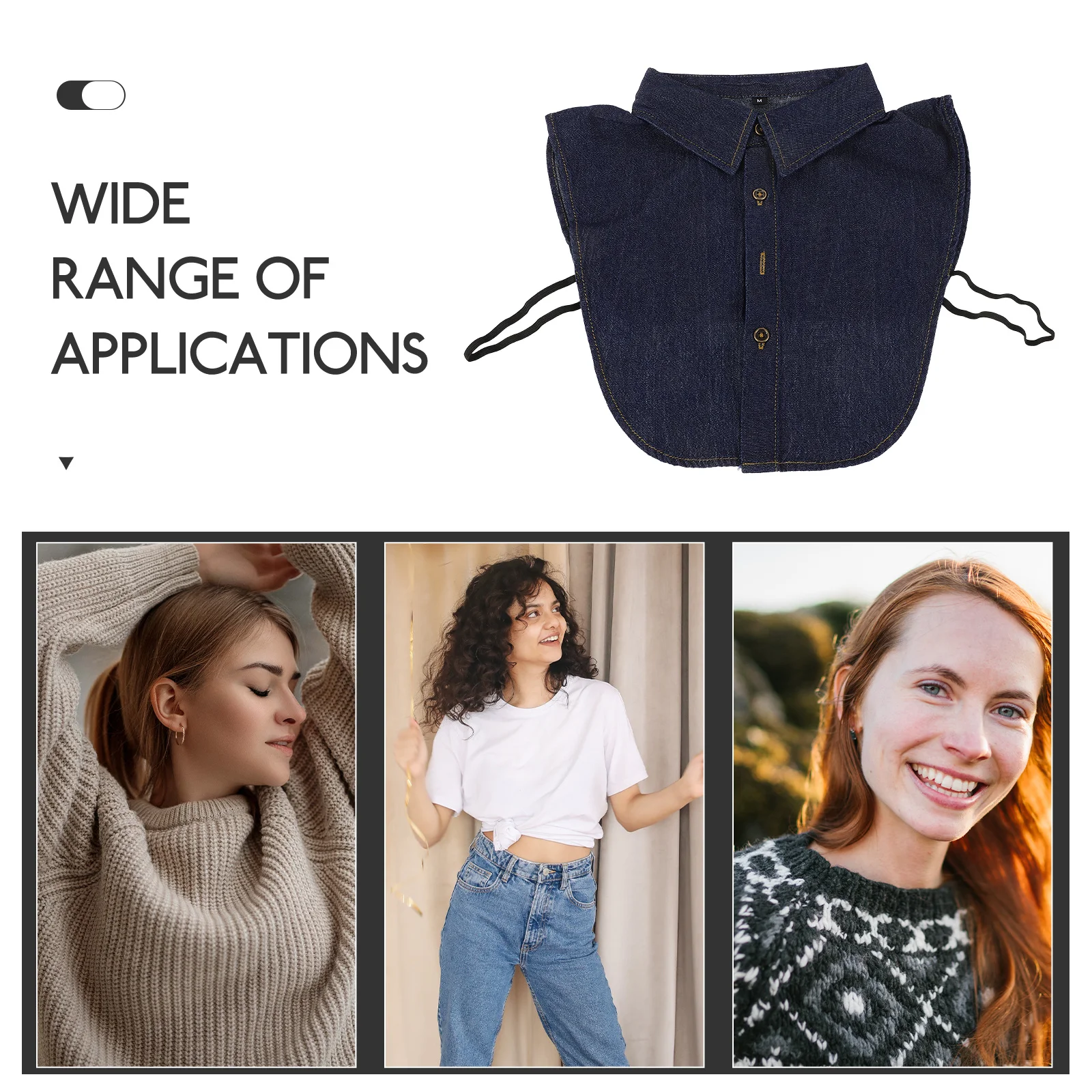 

Detachable Fake Collar for Women Cotton Lightweight False Collar for Blouse Dress Jacket Wedding Party Elegant Chic Neckline