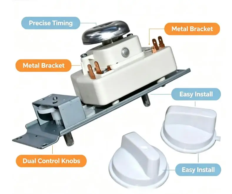 Timer Switch Replacement for M1-230E Microwave Oven Built for Durability Under Frequent Use and Elevated Kitchen Temperatures
