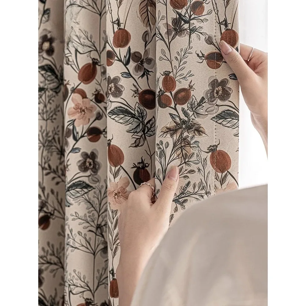 

Modern Light Luxury Thickened Blackout Curtains for Living Room Bedroom Thermal Insulated Sunshade Drapes High End Custom Size