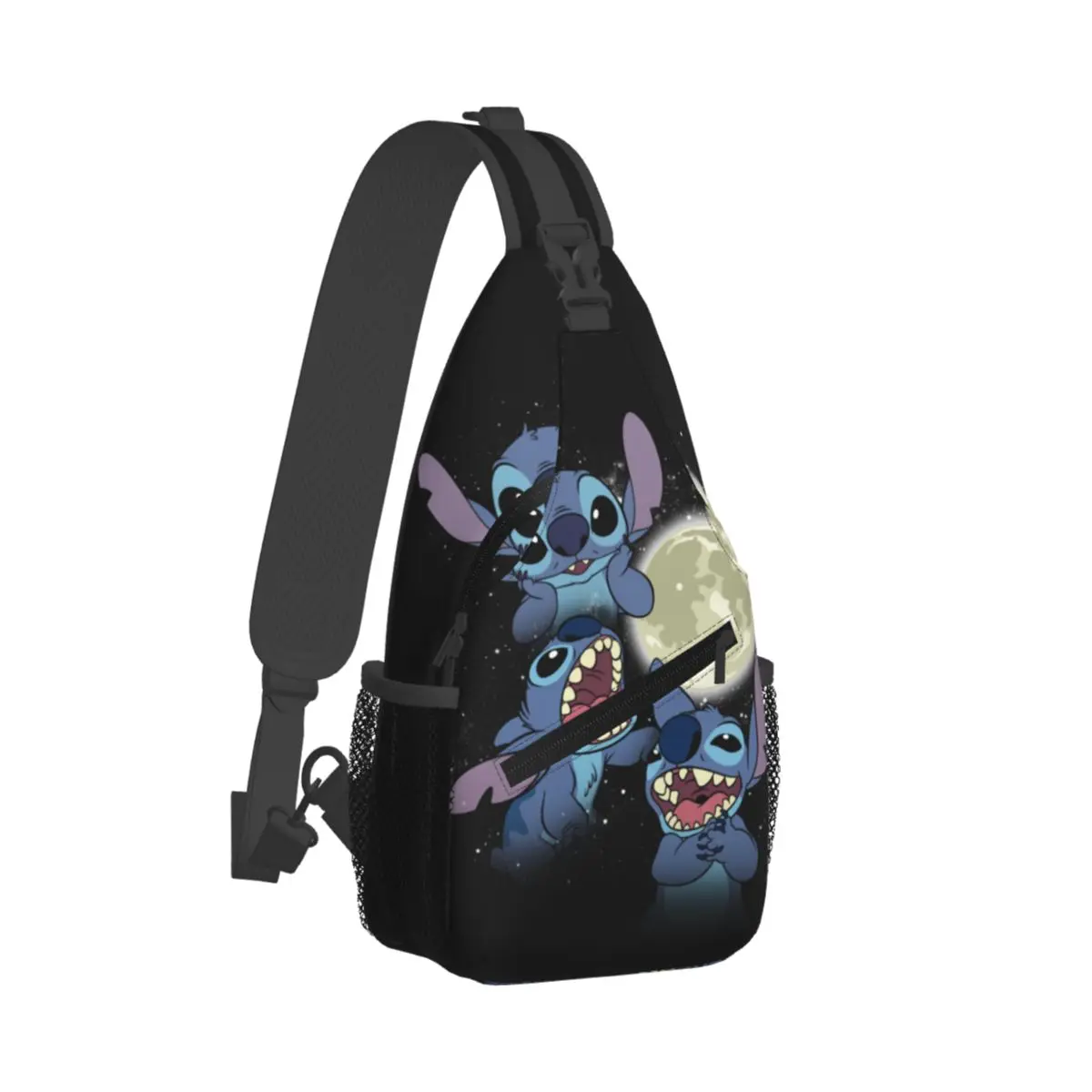 Custom Three Stitch Moon Shoulder Crossbody Chest Backpack Men Women Shoulder Chest Bags Sling Bag for Traveling Hiking Bags