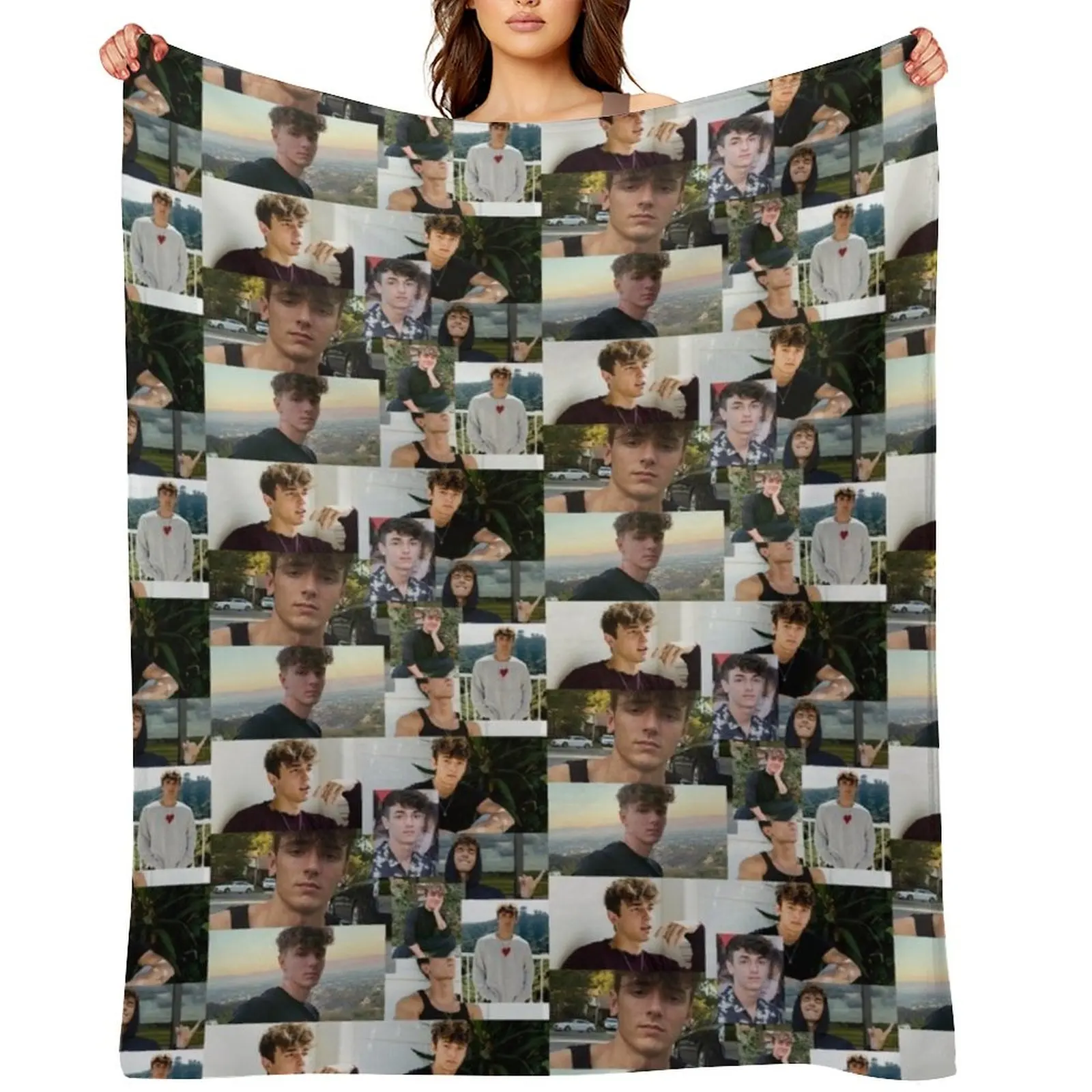 

Bryce Hall collage Throw Blanket christmas gifts warm for winter Luxury Thicken Plaid on the sofa Blankets