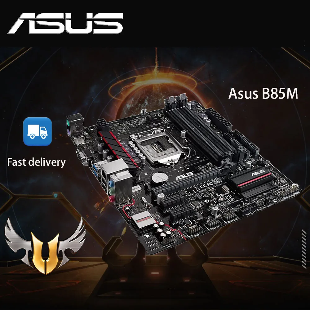 

Used Asus B85M GAMER Desktop Motherboard B85 Socket LGA 1150 i7 i5 i3 DDR3 32G SATA3 USB3.0 Micro-ATX