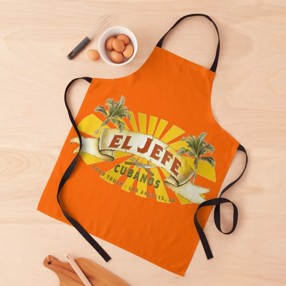 

Food truck logo in the movie "chef" - El Jefe cubanos jon favreau Apron chef kitchen apron apron women women's kitchen apron