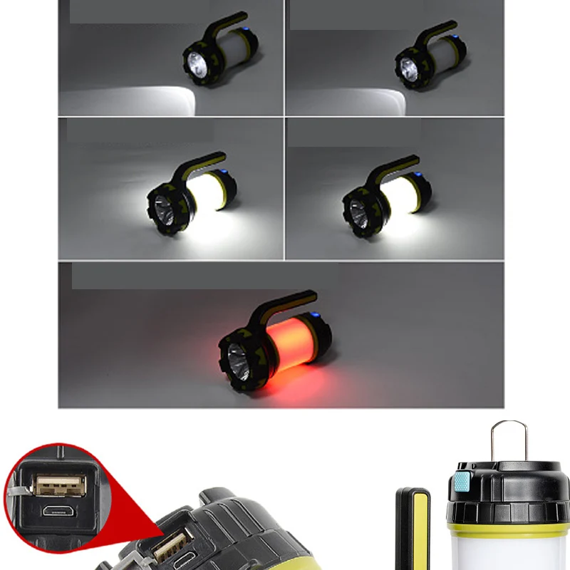 Imagem -03 - Usb Recarregável Led Torch Lanterna Camping Resistente à Água Lanterna de Busca ao ar Livre para Fish Hunt 100w Longo Uso Zk30 8000 Lumen