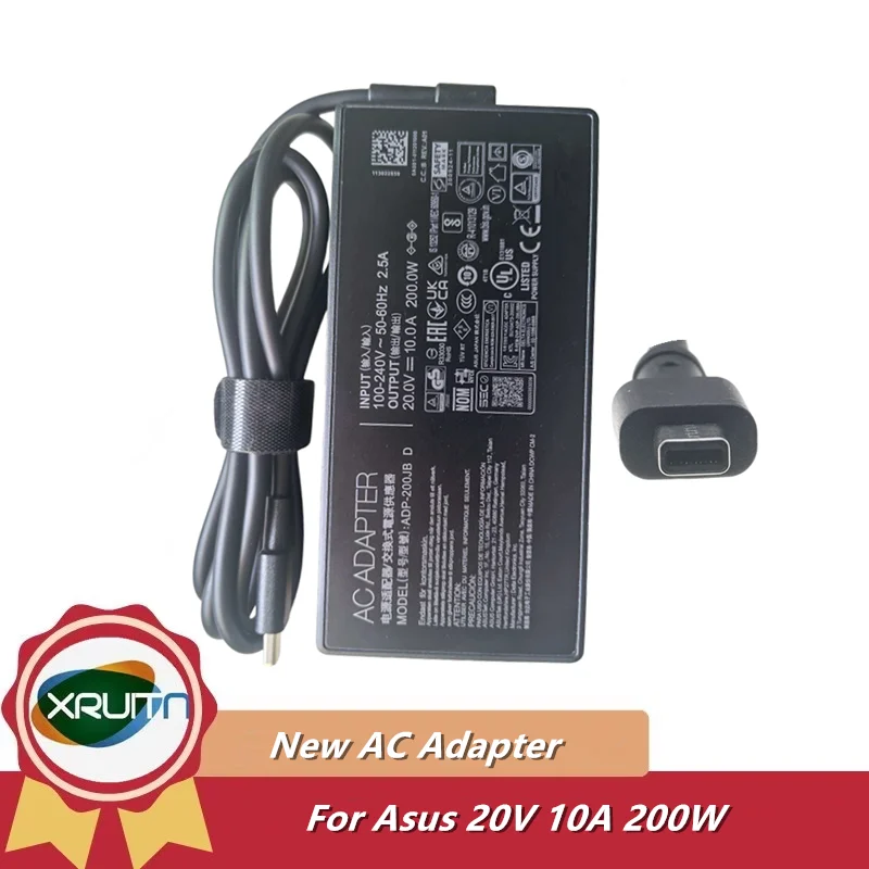20V 10A 200W ADP-200JB D AC 어댑터 충전기 (아수스 프로아트 P16 H7606WP ROG 제피러스 G16 GA605 USB 타입 ADP-200EB B A20-200P1A 호환)