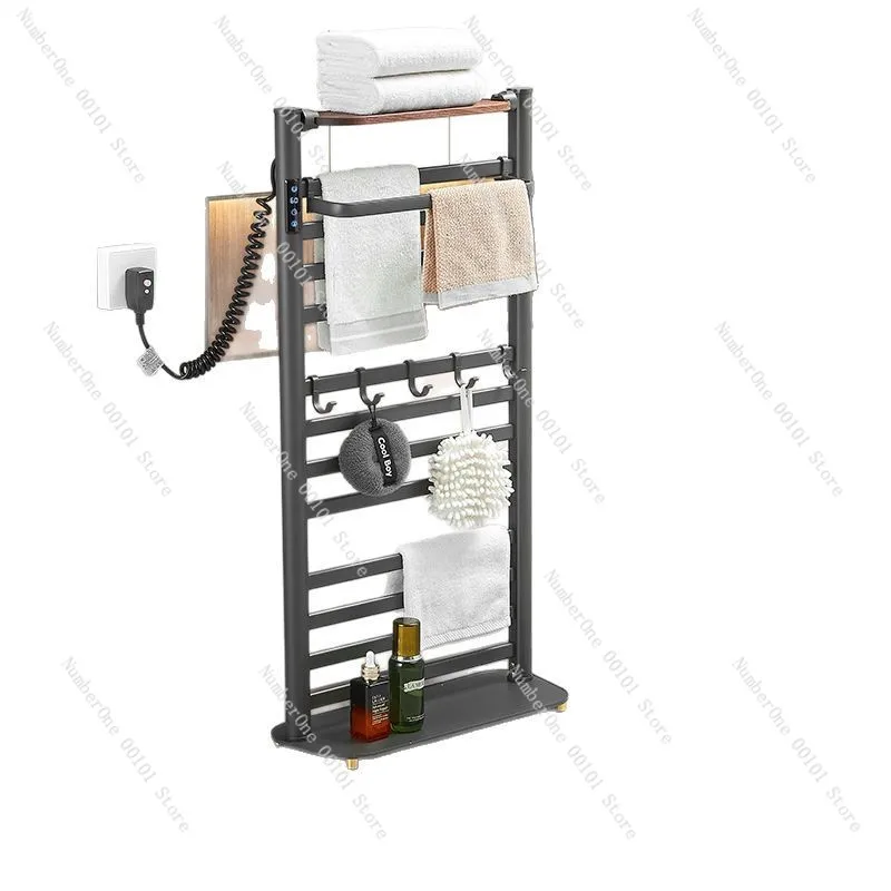 Bathroom electric towel rack, floor-to-ceiling free punching, heating, drying, sterilization and mite removal functions